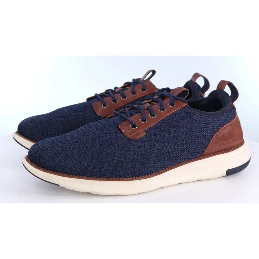 Cole Haan Grand Atlantic Men's Knit Oxfords Casual Shoes Size 12 M Blue C38502